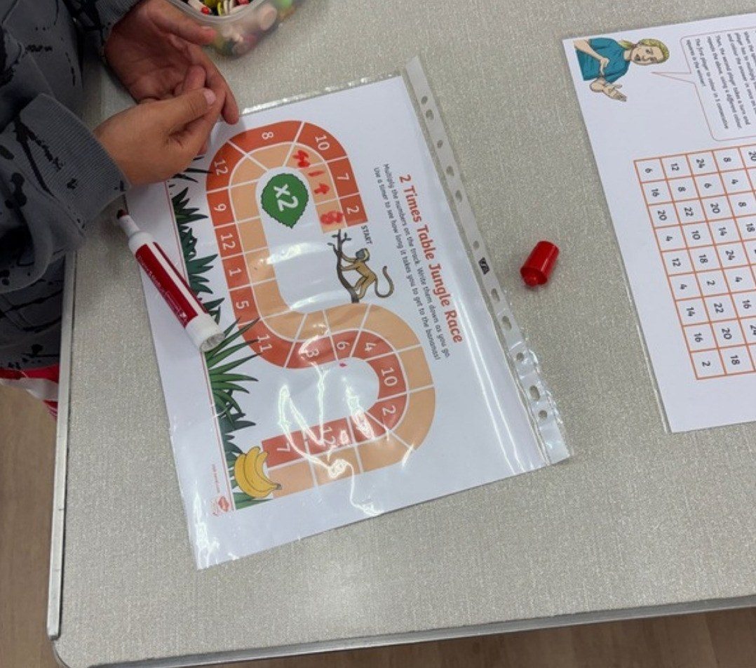 A times-table board game